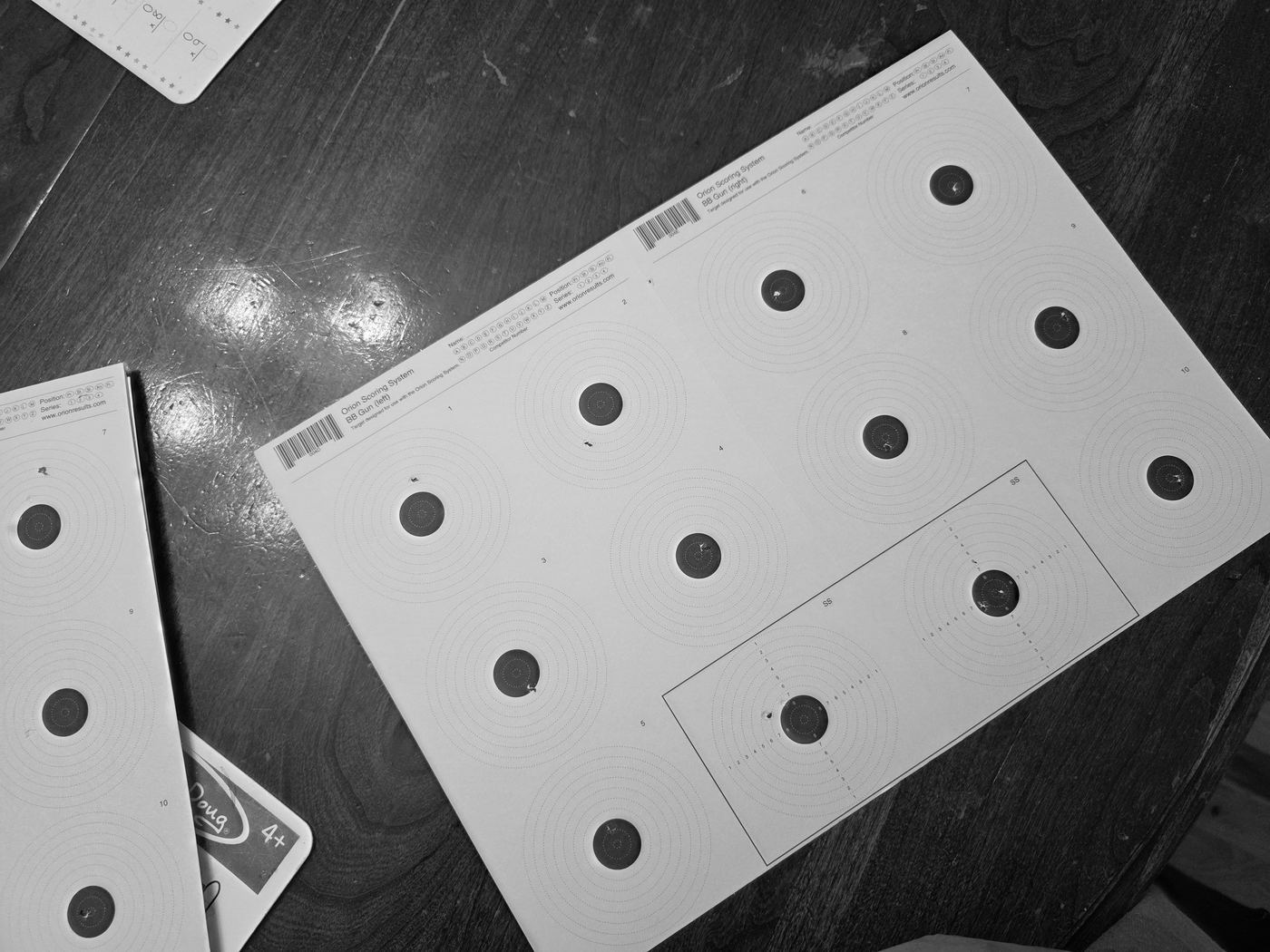 A real 5m BB sheet, every hole detected and gauge-scored